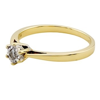 9ct gold Diamond solitaire Ring size L